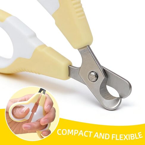 Yellow Cat Nail Clipper Scissor Style Cat Claw Clippers Cat Toenail Clippers Professional Pet Nail Trimmer for Kitten Cats Puppy Small Dogs Rabbit in Kuwait