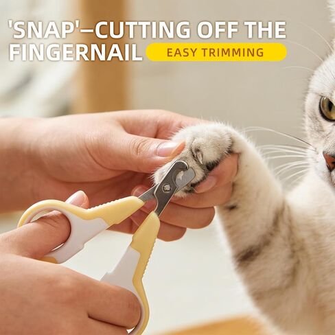 Yellow Cat Nail Clipper Scissor Style Cat Claw Clippers Cat Toenail Clippers Professional Pet Nail Trimmer for Kitten Cats Puppy Small Dogs Rabbit in Kuwait