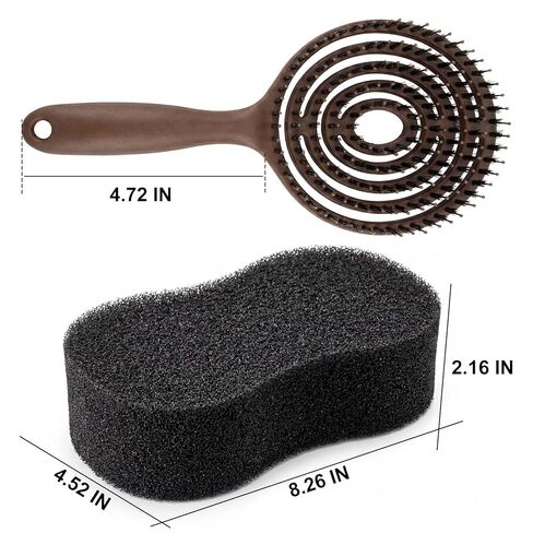 Horse Grooming Set with Mane & Tail Brush and Soft Cleaning Sponge – for Daily Coat Care, Removing Dirt, Sweat & Loose Hair in Kuwait
