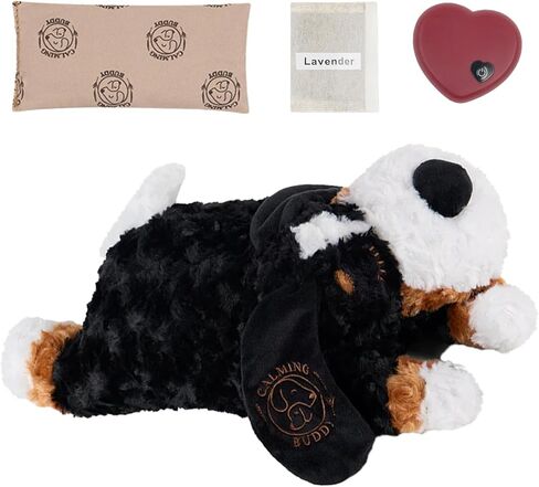 Teddy - Puppy Heartbeat Toy for Anxiety Relief with Reusable Heat Pack and Lavender, Sleep Aid for Dogs, Plush Comfort Toy for All Breads in Kuwait