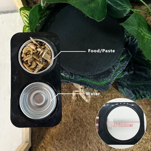 Tfwadmx 12Pcs Gecko Feeding Cups, 0.5oz Metal Reptile Food Cups, Crested Gecko Food Dish, Feeding Ledge Accessories for Small Lizards, Tarantulas in Kuwait