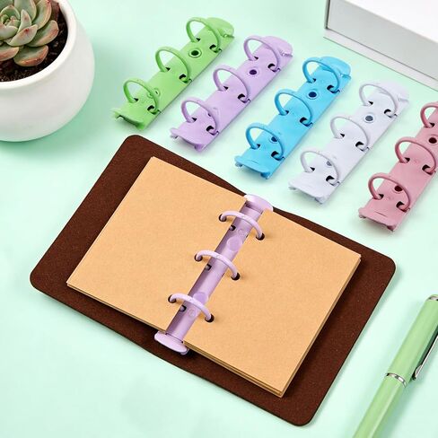 Wealrit 5 pcs A8 3 Ring Binder Mechanisms Replacement Kit,5 Colors Metal Ring Binder Mechanisms for Photo Album Diary Notebook in Saudi Arabia