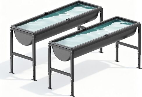 Animal Waterer 11 Gallon, Livestock Water Trough with Adjustable Stand, Easy to Assemble and Carry, Feeding Goat, Sheep, Horse, Dog in Farm in Kuwait