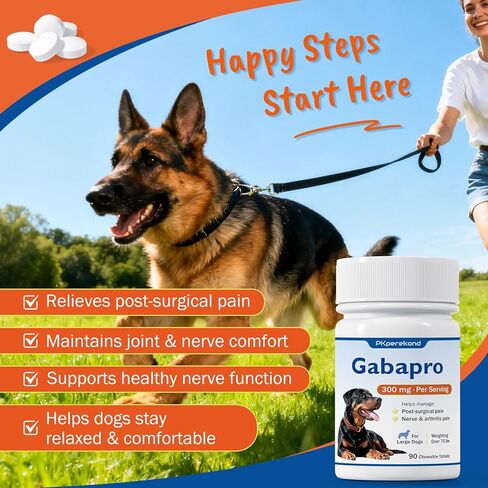 for Large Dogs, 300mg, Hip and Joint Support, Arthritis Comfort for Senior Dogs, Over 75 lbs, 90 Tablets in Kuwait