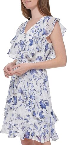 Tommy Hilfiger Women's Sleeveless Ruffle Dress in Saudi Arabia
