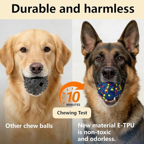 Interactive Dog toys, Smart Dog ball, E-TPU Material Automatic Moving, Bouncing, Vibrating ball Durable Duraspin Design for Aggressive Chewers.Keeps Dogs Busy and Entertained.Suitable for all dogs in Kuwait