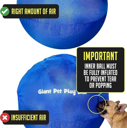 Giant Pet Play Ball Herding Ball for Dogs, 24" (2026 Edition) Includes Durable Cover and Inflation Pump in Kuwait