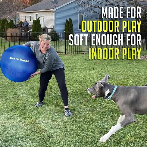 Giant Pet Play Ball Herding Ball for Dogs, 24" (2026 Edition) Includes Durable Cover and Inflation Pump in Kuwait