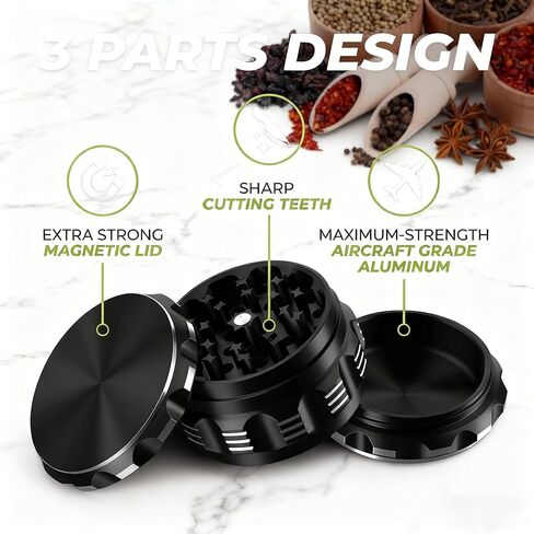 2.5" Stainless Steel Spice Grinder for Kitchen Cooking & Seasoning, Easy to Use and Clean in Saudi Arabia
