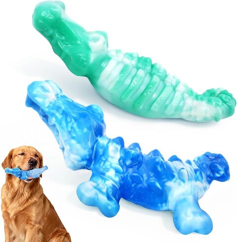 BoYoYo Tough Dog Toys for Aggressive Chewers 2 Pack, Indestructible Dog Toy for Large Dogs, Durable Dog Toys to Keep Them Busy for Large Breed, Teeth Cleaning and Training, Beef Flavor in Kuwait