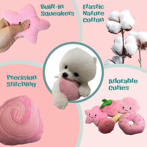 20Pcs Puppy Teething Toys for Small Medium Dogs - Cute Chew Toy Bundle Includes Plush Squeaky Toys, Rubber Ball, Rope Toy, TPR Bone, Dental Chew Ring - Interactive Dog Toy Gift with Storage Bag in Saudi Arabia