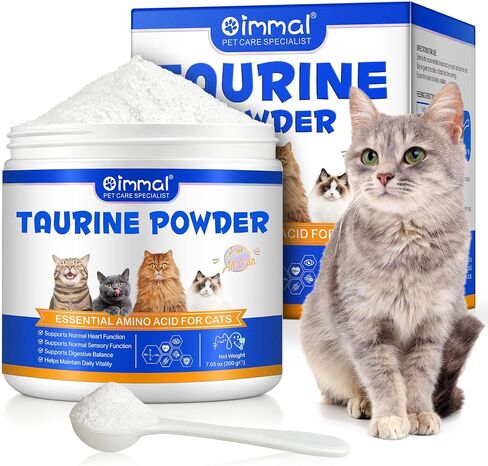 Taurine Powder for Cats, Cat Supplement for Heart, Vision, and Immune Support, Suitable for All Breeds & Ages, 200g in Kuwait