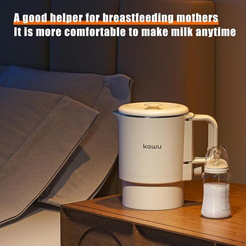 Kawu Collapsible Electric Water Kettle, 0.9 Qt Portable Hot Water Kettle for Travel, 600W Water Boiler with Stainless Steel Inner, 2 Heating Modes, Small Electric Tea Kettle for Camping Home Office in Kuwait