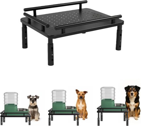 Dog Water Dispenser Stand, Metal Raised Holder for Pet Automatic Feeders, Height Adjustable Elevated Stand for Pet Feeders, Suitable for Cats, Small & Medium Dogs [Stand Only] in Kuwait