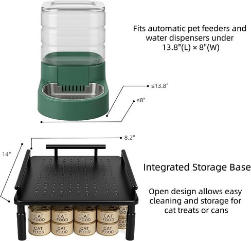 Dog Water Dispenser Stand, Metal Raised Holder for Pet Automatic Feeders, Height Adjustable Elevated Stand for Pet Feeders, Suitable for Cats, Small & Medium Dogs [Stand Only] in Kuwait
