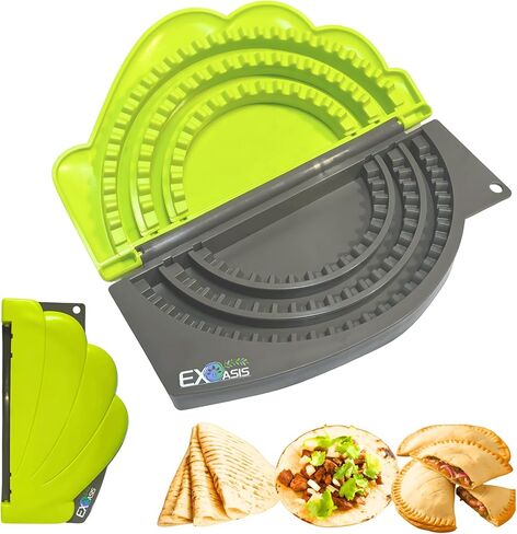 3-in-1 Tortilla Sealer & Quesadilla Maker, Empanada Press for 6", 8" & 10" Tortillas, Easy Snack & Lunch Maker for Tacos, Wraps, Burritos & Meal Prep, BPA-Free, Dishwasher Safe in Kuwait