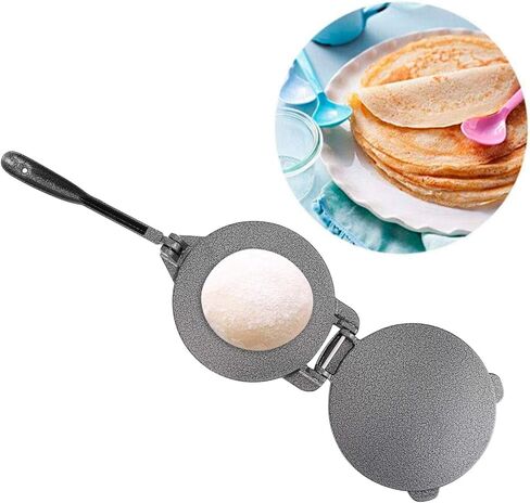 6.5in Tortilla Press Maker, Robust Aluminum Alloy, Pressing Tools for Corn Tortillas Dough, Non Stick for Easy to Release, Essential Cooking Gadget, Kitchen Accessory in Kuwait