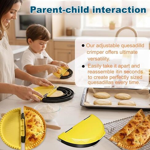 3 In 1 Tortilla Sealer & Crimper Tool - Fits 6/8/10 Inch Wraps, Easy to Clean Kitchen Gadget for Sealing Tacos, Burritos, Sandwiches, Pasties & Dumplings in Kuwait