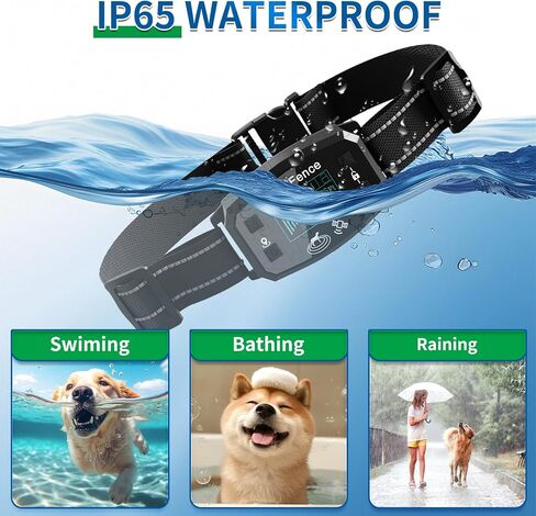 GPS Wireless Dog Fence, Range up to 6561 ft,Electric Collar with 3 Warning Modes, for Outdoor Use Waterproof& Rechargeable Pet Containment System for Most of Dogs (Black) in Kuwait