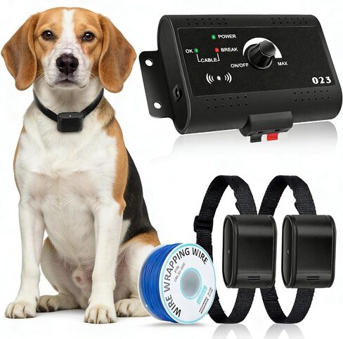 TeqHome Electric Fence for Dogs, Underground Dog Fence System, Rechargeable Upgraded Electric Dog Fence with 2 Rechargeable Waterproof Collars, Tone & Shock Correction, 984Ft Underground Boundary in Saudi Arabia