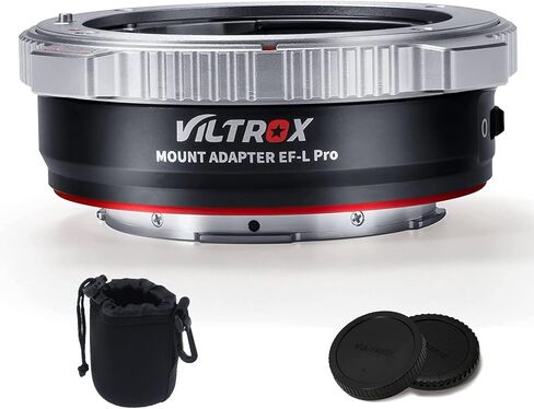 EF-EOS R Pro Auto Focus Lens Mount Adapter with Security Lock Compatible with Canon EF/EF-S Lens to RF Mount Camera EOS R R5 R5C R6 RP C70 Red Komod,Idea for Large Lens in Kuwait