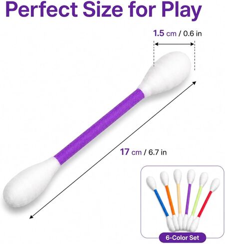 6 Pack Cat Q Tip Toys with Catnip, Giant Cotton Swab Cat Toy for Indoor Cats, Soft Interactive Kitty Toy for Kittens, Bored Cats, Exercise, Kicking, Chewing & Play in Kuwait