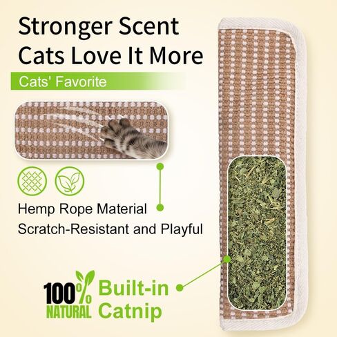 PAZ'S GIFT Cat Toy Kicky Pillow with Catnip, Interactive Indoor Scratching Design for Claw and Teeth Sharpening in Kuwait