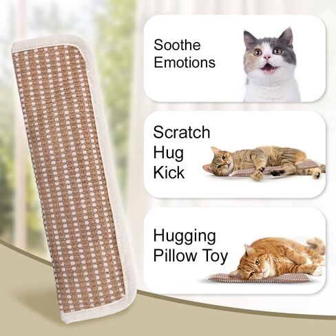 PAZ'S GIFT Cat Toy Kicky Pillow with Catnip, Interactive Indoor Scratching Design for Claw and Teeth Sharpening in Kuwait