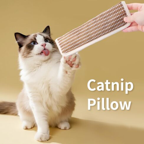 PAZ'S GIFT Cat Toy Kicky Pillow with Catnip, Interactive Indoor Scratching Design for Claw and Teeth Sharpening in Kuwait