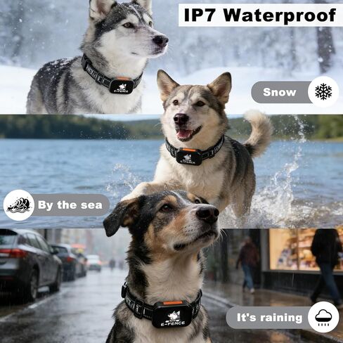 GPS Dog Fence with Tracking & Training – Wireless Portable Invisible Containment System, Adjustable Beep, Vibration & Static. 48H Waterproof Rechargeable Collar for Backyard, Camping & Travel in Kuwait