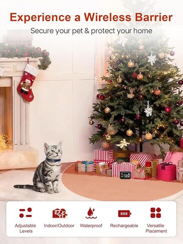 MIMOFPET Extra Outdoor Indoor Wireless Pet Barrier Transmitter for Cats Dogs, Waterproof Transmitter Only,Black in Kuwait