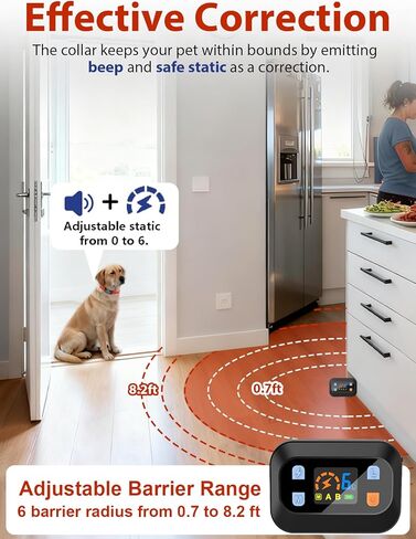MIMOFPET Extra Outdoor Indoor Wireless Pet Barrier Transmitter for Cats Dogs, Waterproof Transmitter Only,Black in Kuwait