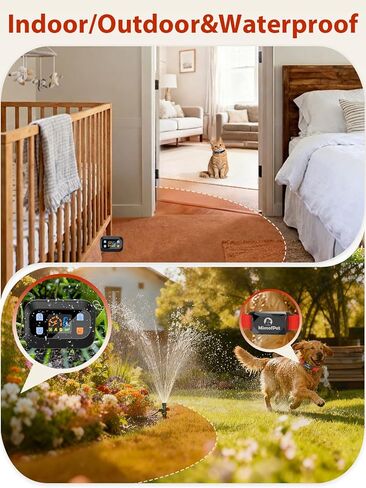 MIMOFPET Extra Outdoor Indoor Wireless Pet Barrier Transmitter for Cats Dogs, Waterproof Transmitter Only,Black in Kuwait