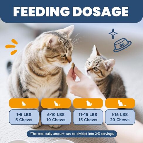 Lysine for Cats - 500 Chews L-Lysine for cats Immune, Eye Function, Respiratory Support - Cat Sneezing & Running Nose - with Taurine, Beta-Glucans, Bovine Colostrum - Crunchy & Creamy, Chicken Flavor in Kuwait