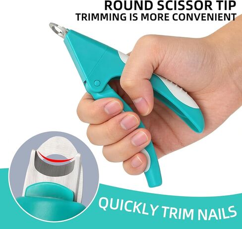 Teal Cat Nail Clipper with Safety Guard Plier Style Cat Claw Clippers Heavy-Duty Dog Nail Clippers Professional Pet Nail Trimmers for Small Medium Large Dogs and Cats with Thick Nails in Kuwait