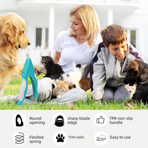 Teal Cat Nail Clipper with Safety Guard Plier Style Cat Claw Clippers Heavy-Duty Dog Nail Clippers Professional Pet Nail Trimmers for Small Medium Large Dogs and Cats with Thick Nails in Kuwait