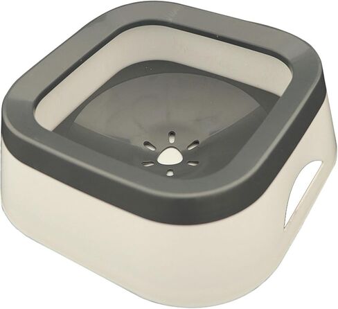 Dog Water Bowl Dispenser Cat Drinking Feeder 1L Pet Feeding Vehicle Carried Water Bowl Dispenser for Kitten Travel, Gray in Kuwait