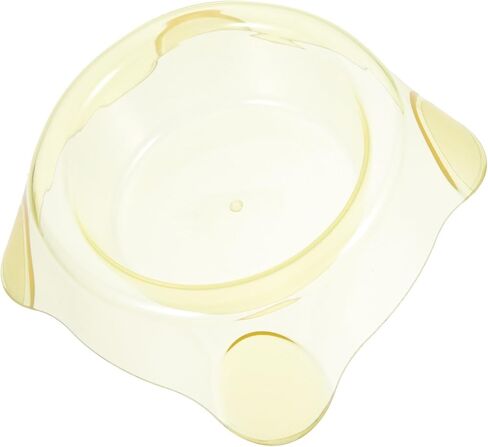 BESTYASH Pet Dog Food Bowl and Cat Water Feeder, Candy Color Crystal Single Bowl, Large Yellow, Portable Pet Feeding Dish for Puppies and Dogs in Kuwait