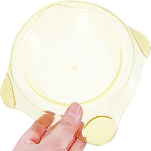 BESTYASH Pet Dog Food Bowl and Cat Water Feeder, Candy Color Crystal Single Bowl, Large Yellow, Portable Pet Feeding Dish for Puppies and Dogs in Kuwait