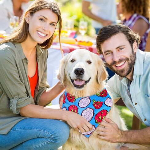 Sanwuta 24 Pcs Dog Bandanas Bulk Triangle Dog Scarfs Bib Fruit Patterns Cat Bandanas for Boy and Girl Summer Scarf for Small Medium Pet for Summer Party Favors Pet Costume Accessories in Kuwait