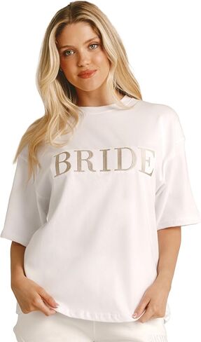 تي شيرت بيان العروس للمتزوجين حديثًا | Crewneck لحفلات الزفاف | قميص مريح هدية الزفاف وشهر العسل in Saudi Arabia