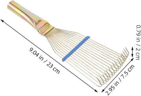 CALLARON 2pcs Sheep Wool Shedding Comb and Livestock Wool Brush, 23cm Small Yellow Steel Grooming Rake for Sheep and Cattle, Animal Sheepskin Cleaning Tool for Farm Ranch Use in Kuwait