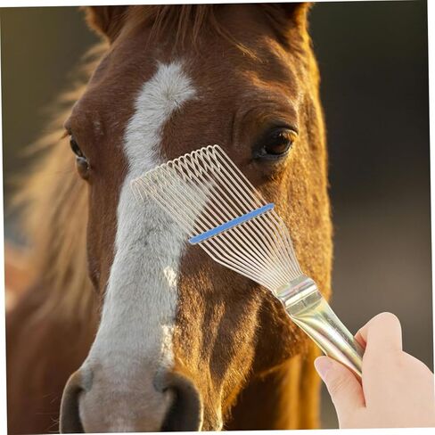 Uonlytech 2pcs Wool Rake for Sheep and Cattle Shedding Comb, Steel Wire Livestock Grooming Tool with Scratching Function, 23cm Yellow Small Size Wool Brush for Farm Ranch Use in Kuwait