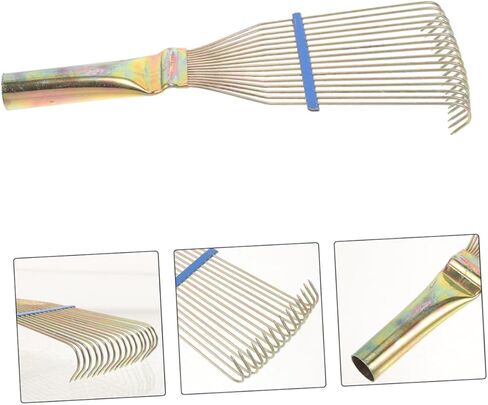 Uonlytech 2pcs Wool Rake for Sheep and Cattle Shedding Comb, Steel Wire Livestock Grooming Tool with Scratching Function, 23cm Yellow Small Size Wool Brush for Farm Ranch Use in Kuwait