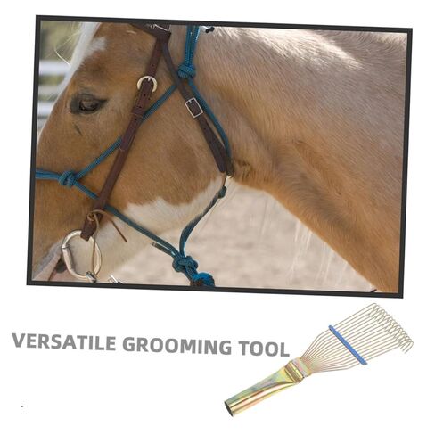 Gadpiparty 2pcs Wool Brush for Animals and Steel Grooming Brush for Sheep and Horse, 23cm Small Yellow Animal Cleaning Comb for Livestock Shedding and Wool Raking in Kuwait