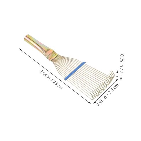 Luxshiny 2pcs Livestock Wool Brush and Steel Grooming Comb for Equine and Cattle – 23cm Small Yellow Shedding Tool for Thick Coat Dematting and Animal Cleaning in Kuwait