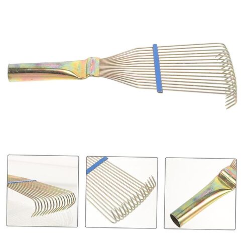 Luxshiny 2pcs Livestock Wool Brush and Steel Grooming Comb for Equine and Cattle – 23cm Small Yellow Shedding Tool for Thick Coat Dematting and Animal Cleaning in Kuwait