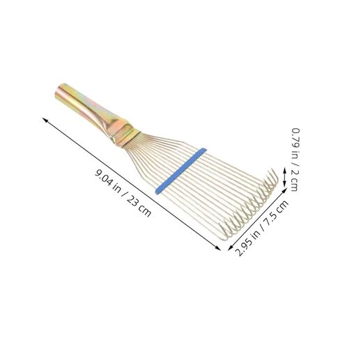 Holibanna 2pcs Livestock Sheepskin Wool Rake Comb Set with Steel Teeth for Sheep and Cattle Grooming, 23cm Small Yellow Wool Cleaning Tool for Dematting and Shearing Maintenance in Kuwait