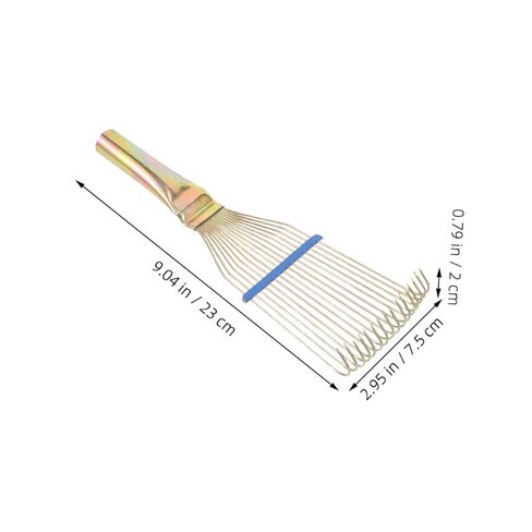KALLORY 2pcs Livestock Wool Rake and Steel Grooming Comb for Sheep and Horses – 23cm Small Yellow Wool Brush for Farm Animal Hair Detangling and Sheepskin Cleaning in Kuwait