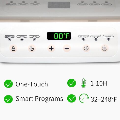 Premium Bread Proofer & Slow Cooker – Perfect for Winter & High Altitudes with 25L Capacity, 32-248℉ Precise Temp Control & 10-Hour Timer – Sourdough Fermentation Box for Yogurt, Kombucha & Proofing in Kuwait